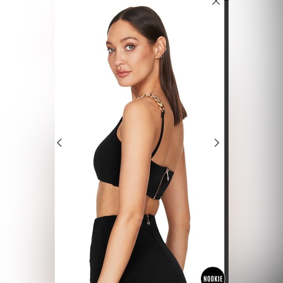 NWT Nookie Alyssa Chain Crop and Akirt Set L/M - Picture 3 of 4